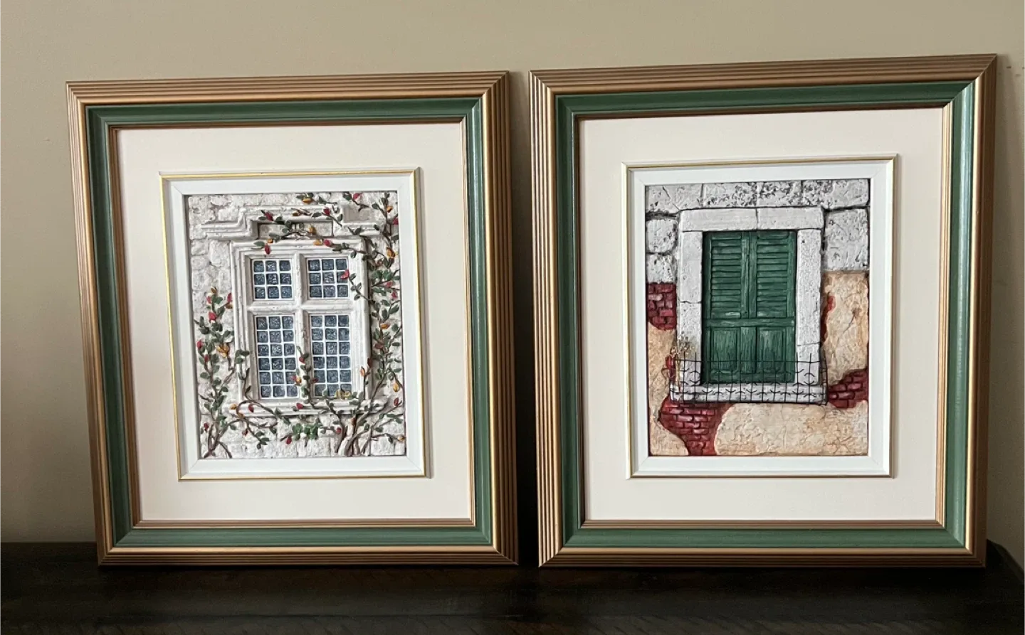 Vintage Framed Relief Artwork