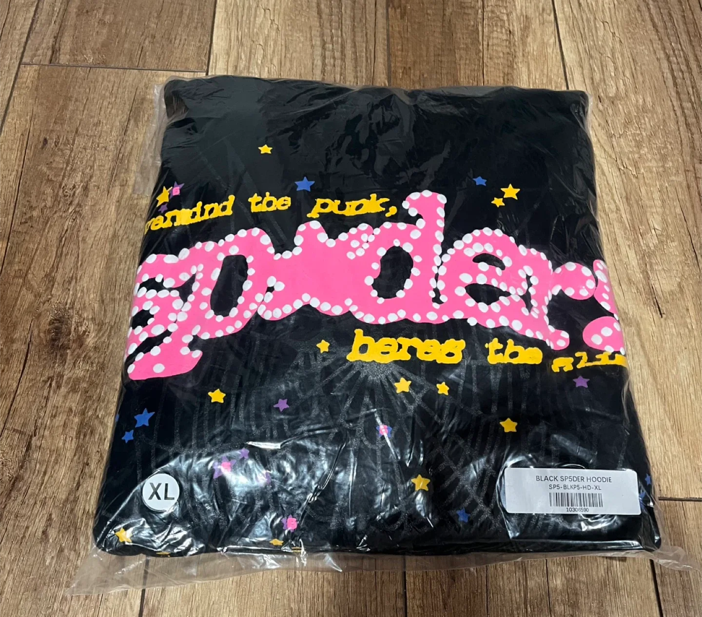 Sp5der Black Hoodie and Pants Sets (S-XL) image indicator(3)