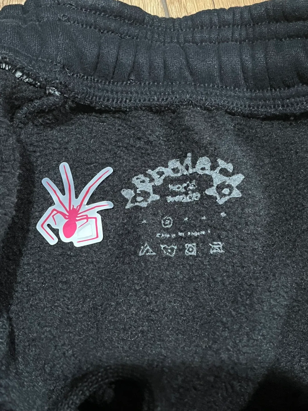 Sp5der Black Hoodie and Pants Sets (S-XL) image indicator(9)