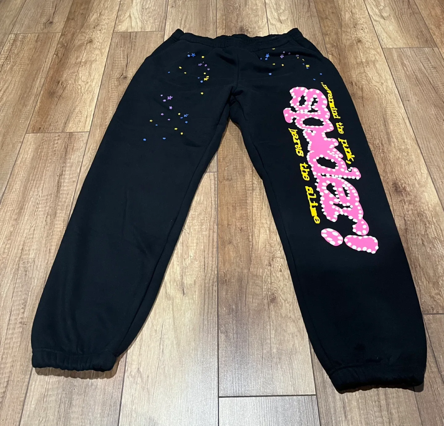 Sp5der Black Hoodie and Pants Sets (S-XL) image indicator(7)