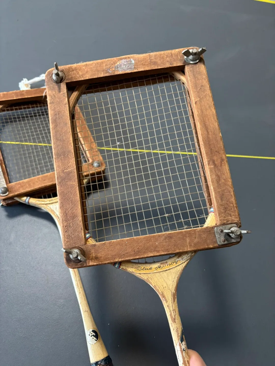 Vintage Blue Monogram Squash Racquets (Pair) image indicator(5)