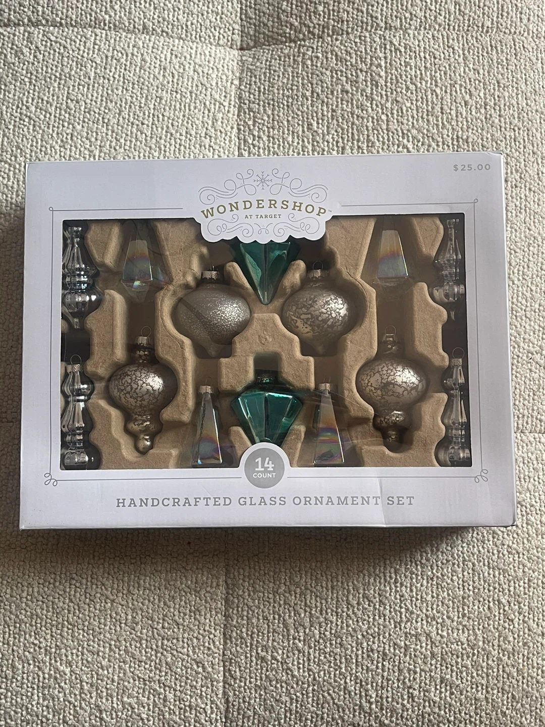 #cleanout Wondershop Handcrafted Glass Ornament Set - New