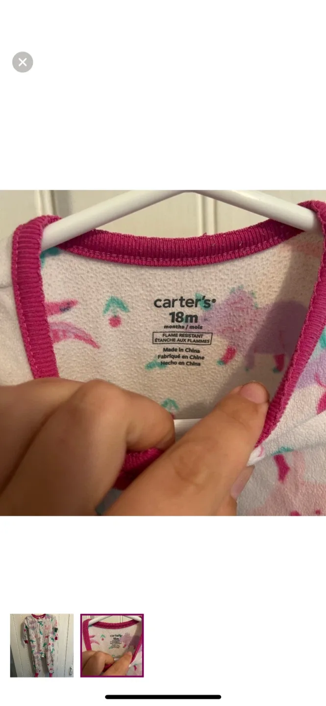 Carter's 18M Dinosaur Footed Pajamas image indicator(2)