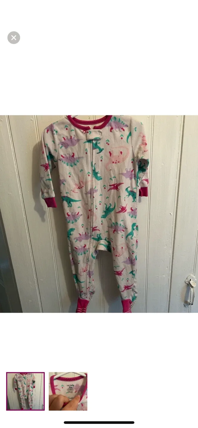 Carter's 18M Dinosaur Footed Pajamas