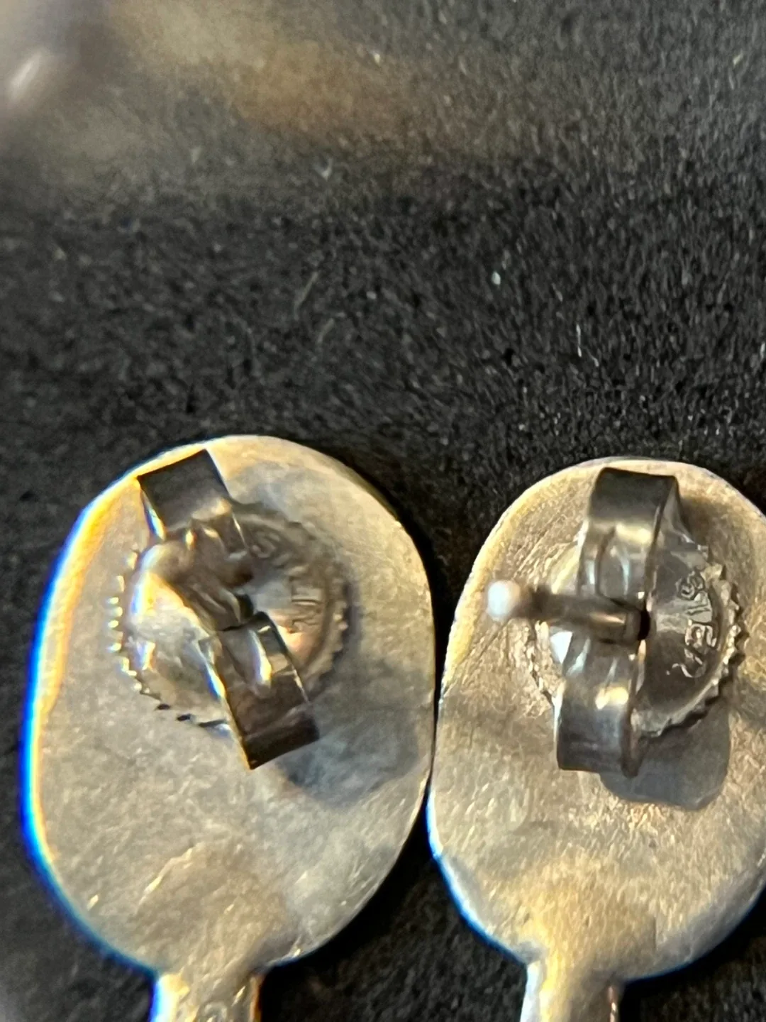 Vintage Sterling Silver Leaf Dangle Earrings image indicator(6)