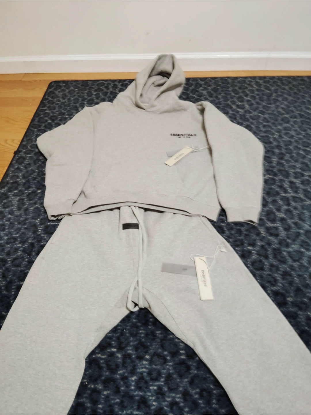 Essentials Fear of God Gray Hoodie & Sweatpants Set