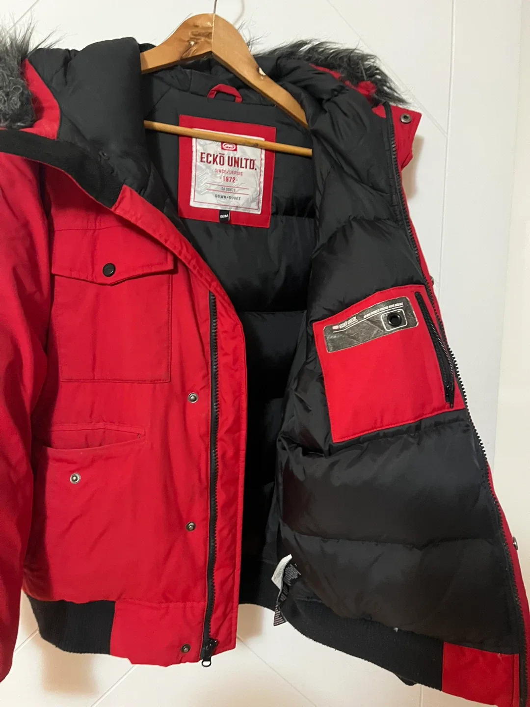 Ecko Unltd. Red Down/Duvet Jacket Men Size M image indicator(3)