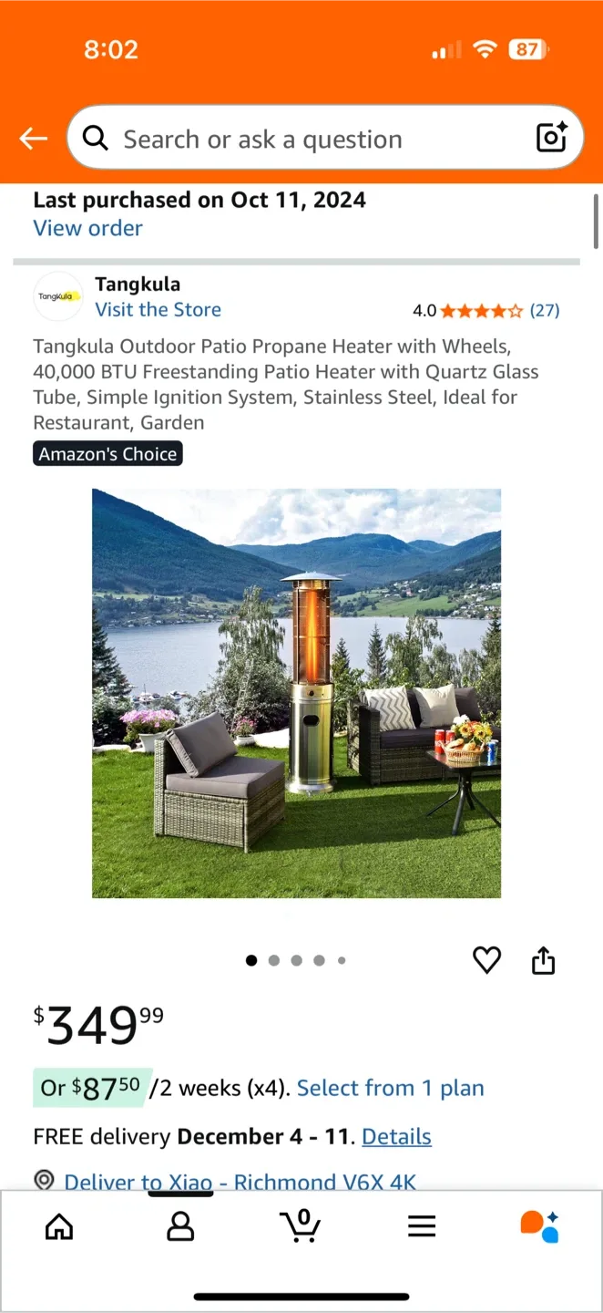Tangkula Outdoor Patio Propane Heater
