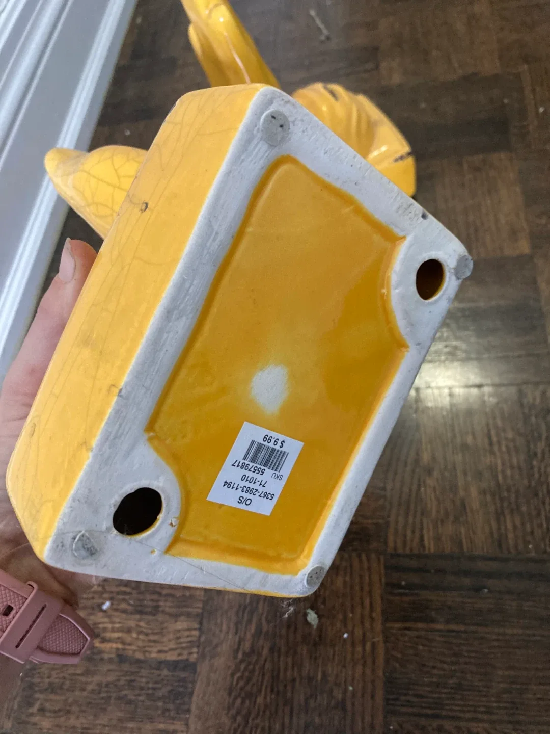 Vintage OTS Hand Bookends - Yellow Ceramic image indicator(4)