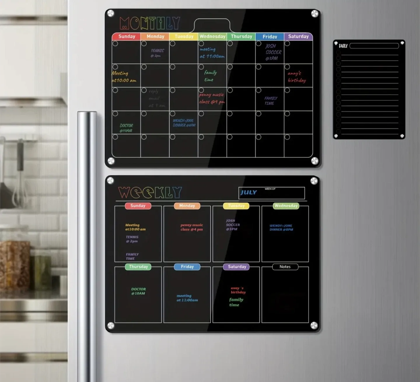 Hivillexun Magnetic Dry Erase Board Set image indicator(2)