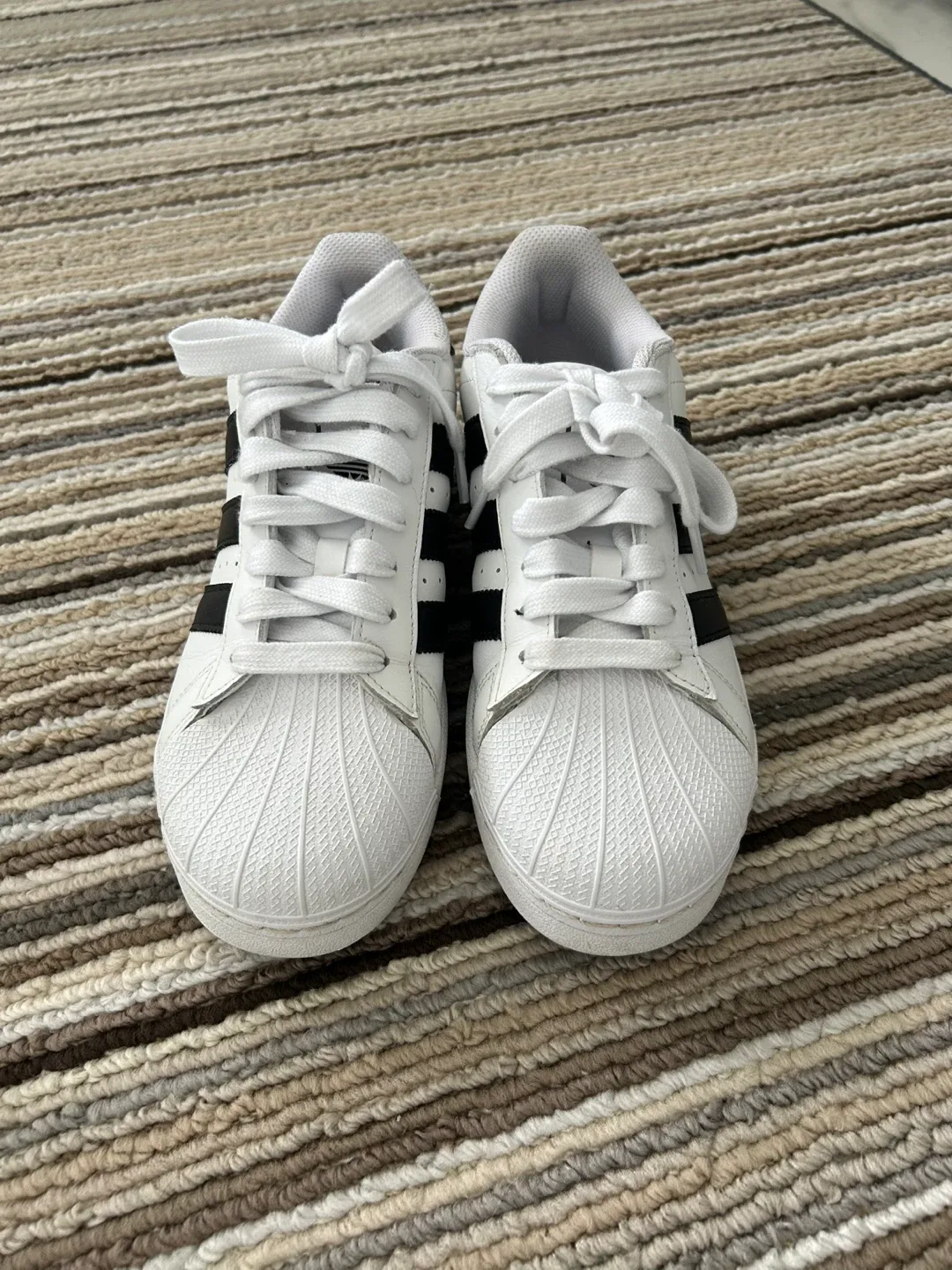 Adidas Superstar White Sneakers - Size 8.5