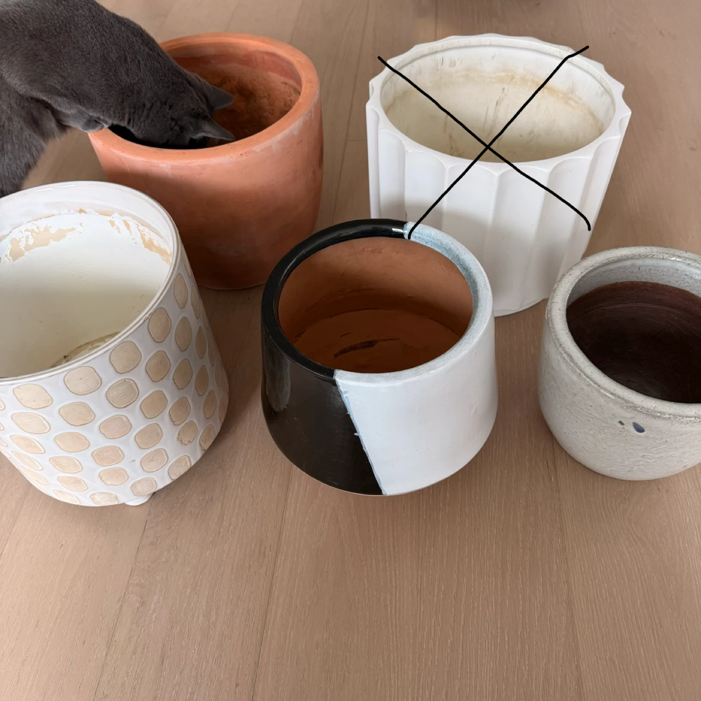 Multiple Decorative Ceramic Pots/Planters