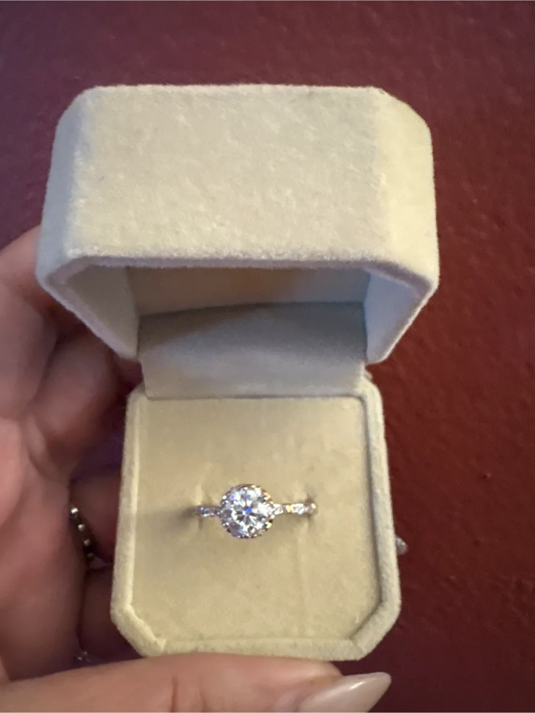 #Cleanout Genuine 2Carat Moissonite Diamond Engagement Ring image indicator(6)