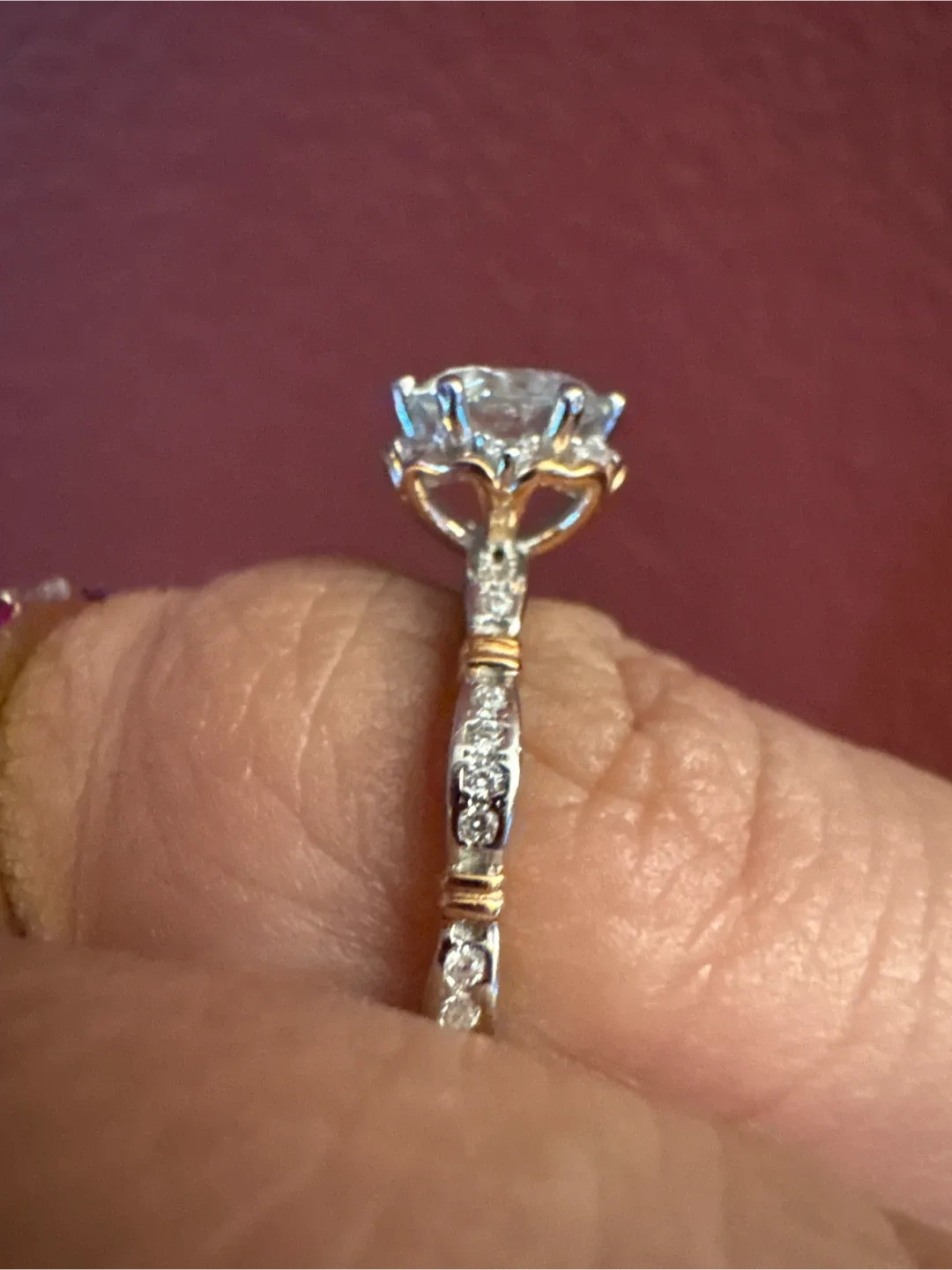 #Cleanout Genuine 2Carat Moissonite Diamond Engagement Ring image indicator(5)