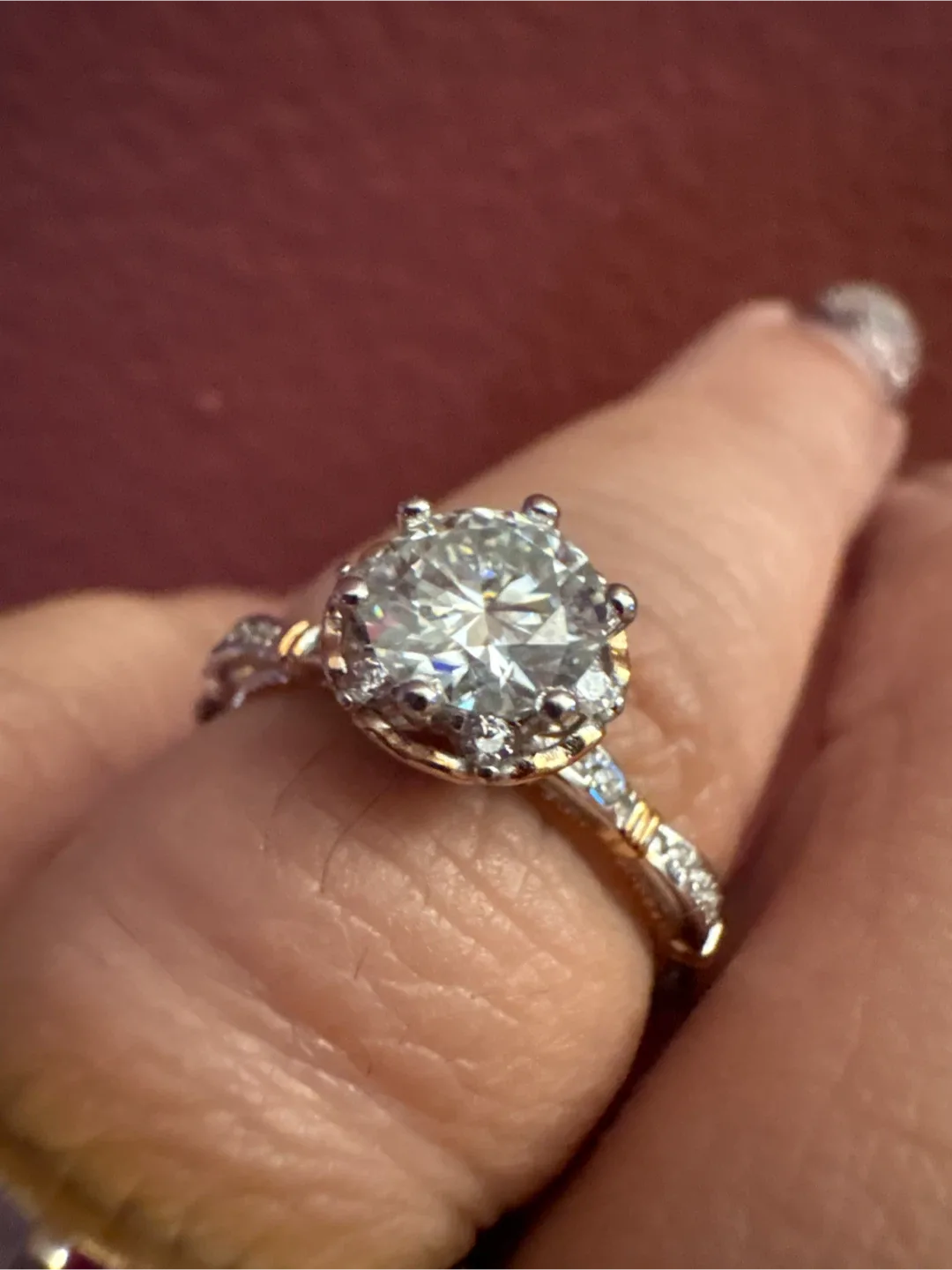 #Cleanout Genuine 2Carat Moissonite Diamond Engagement Ring image indicator(4)