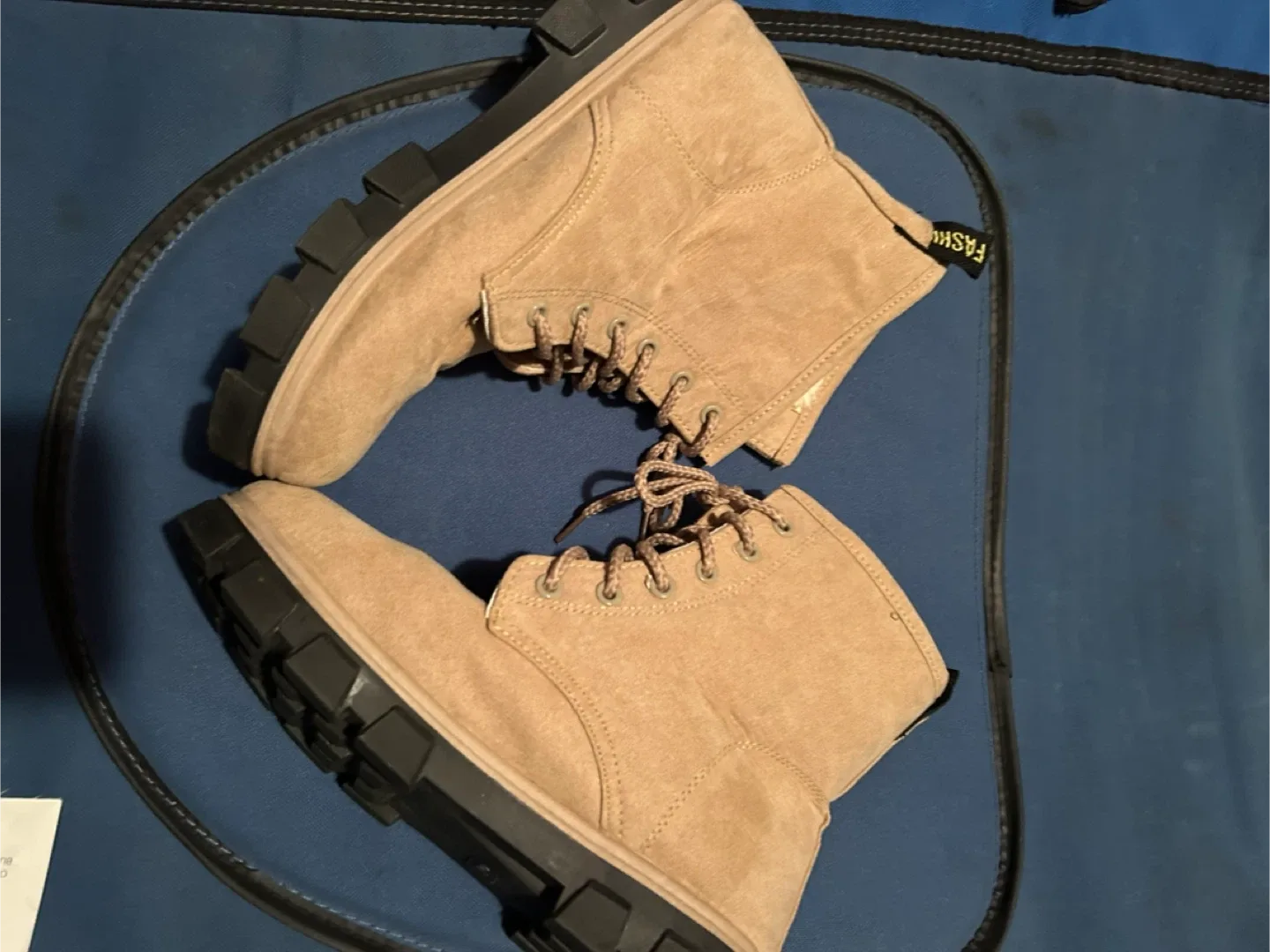 Fashon Tan Lace-Up Boots image indicator(4)