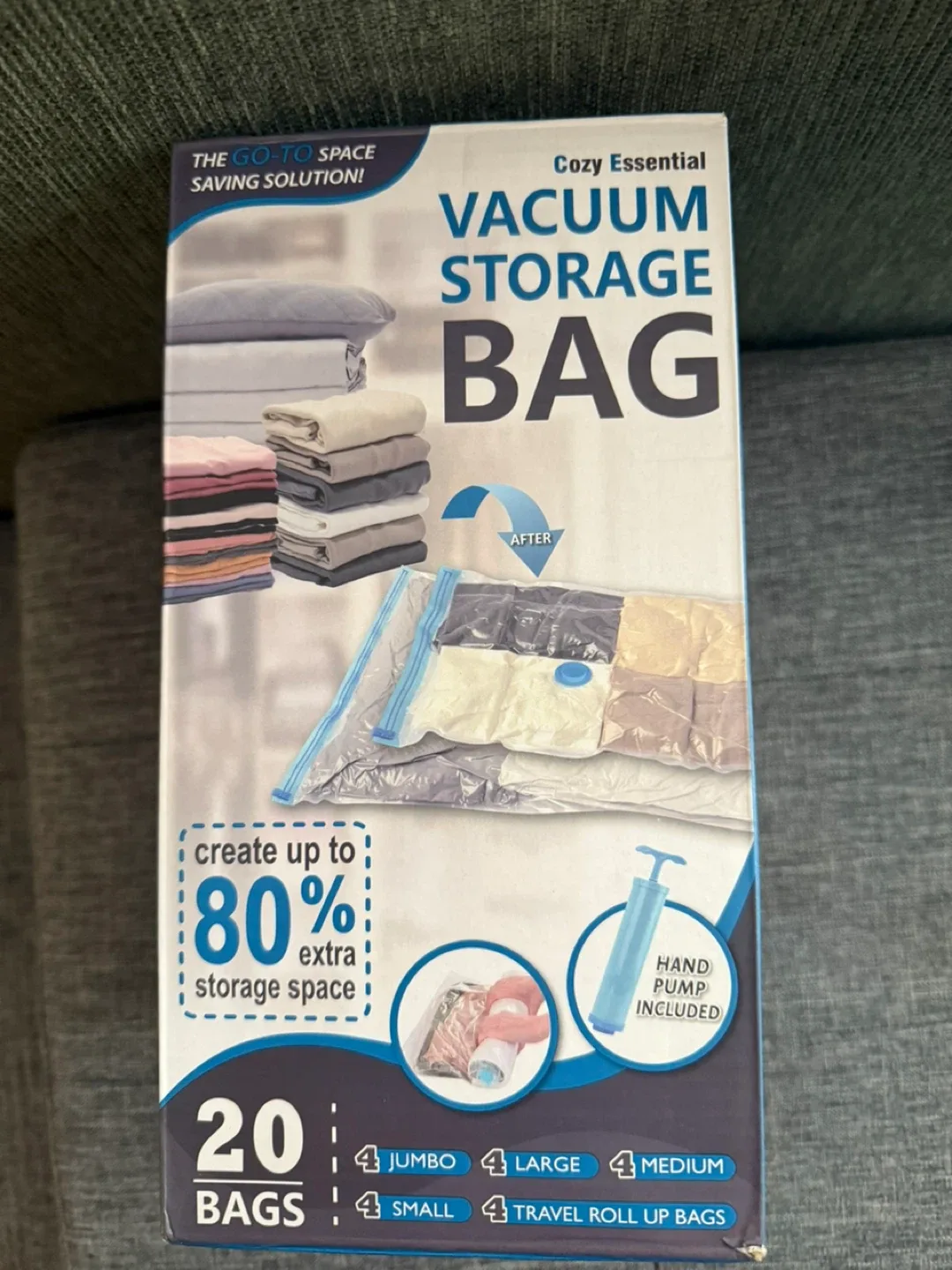Cozy Essential Vacuum Storage Bags - 20 Bags