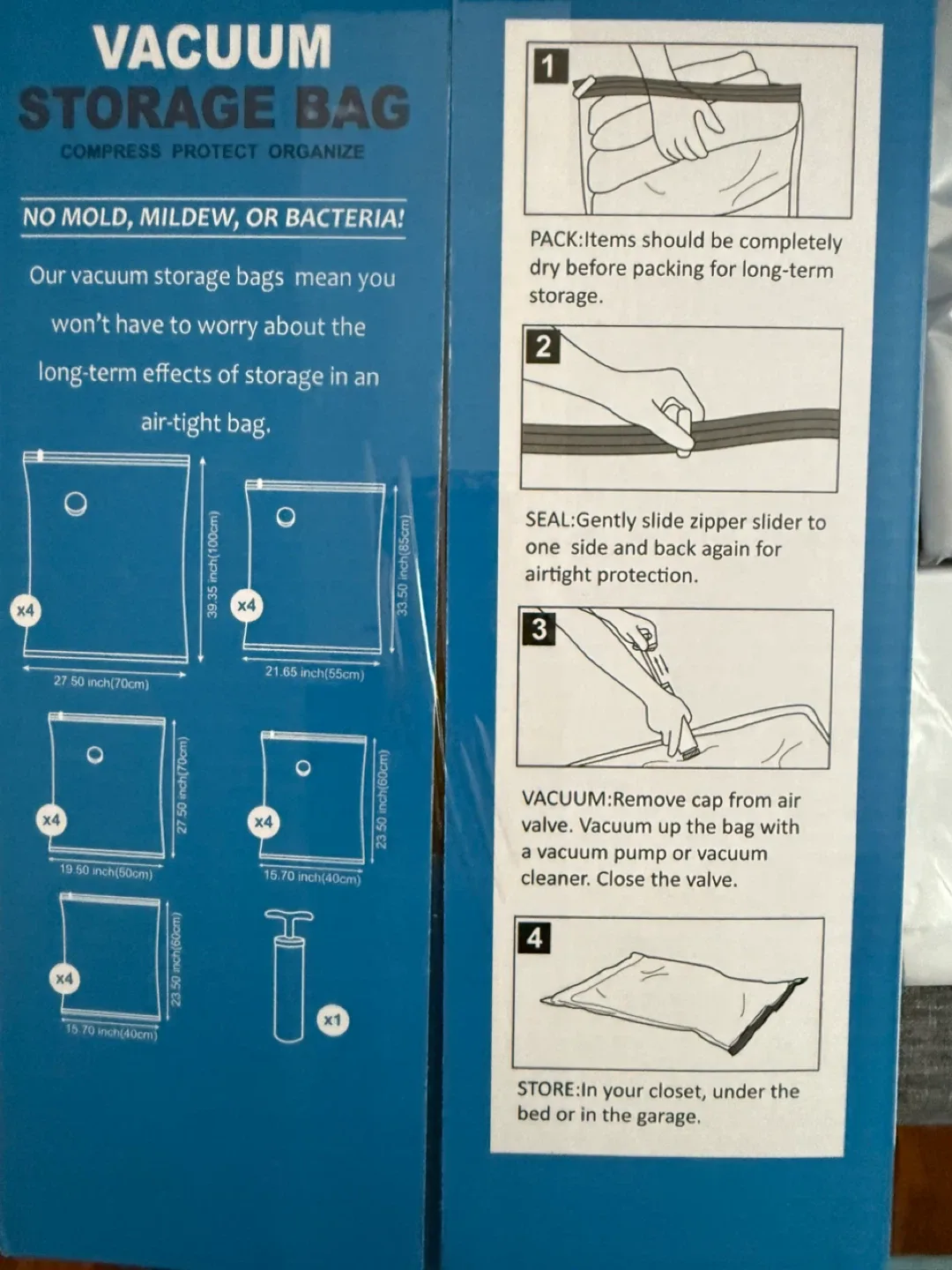 Cozy Essential Vacuum Storage Bags - 20 Bags image indicator(3)