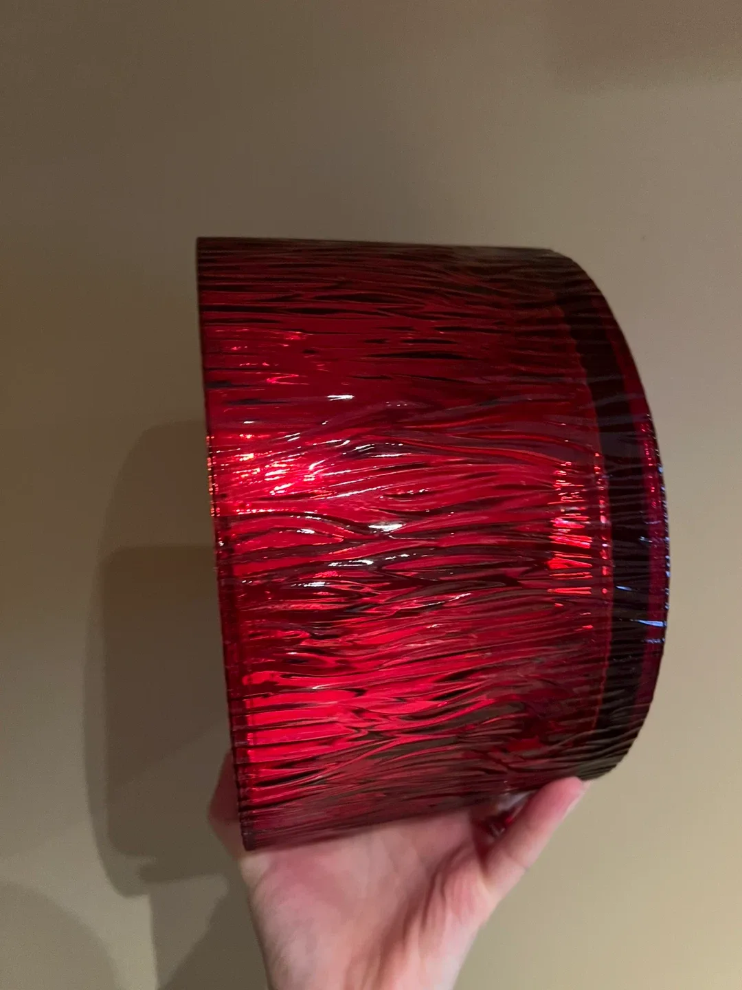 Red Glass Vase Christmas bowl image indicator(2)