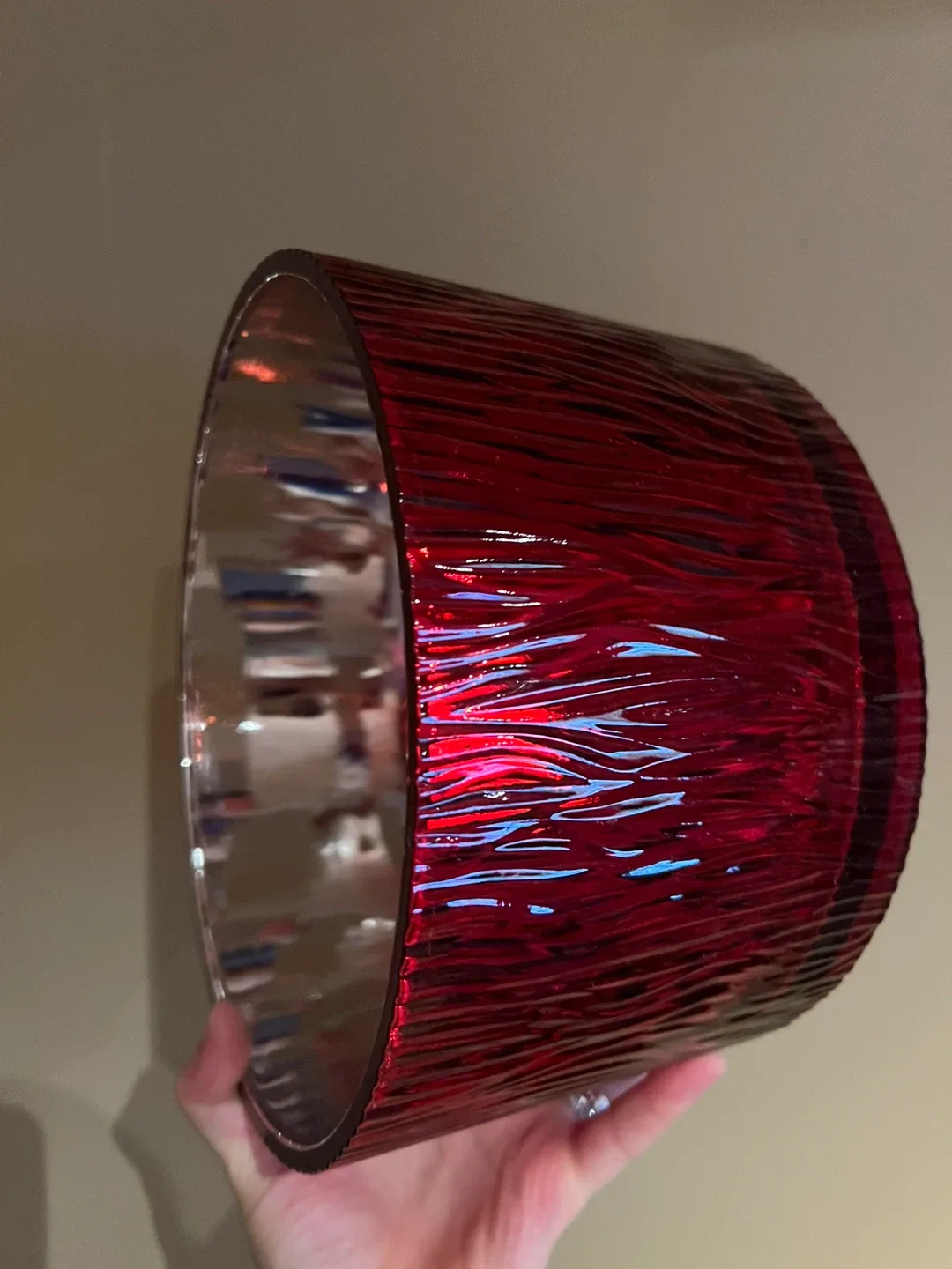 Red Glass Vase Christmas bowl image indicator(3)
