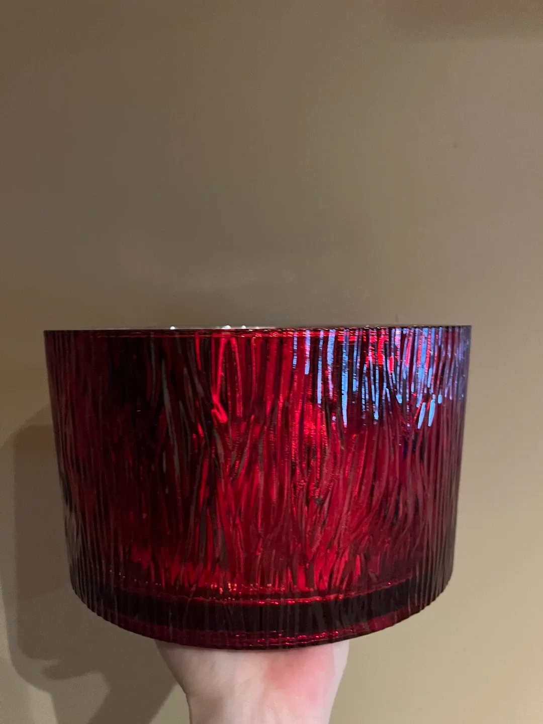 Red Glass Vase Christmas bowl