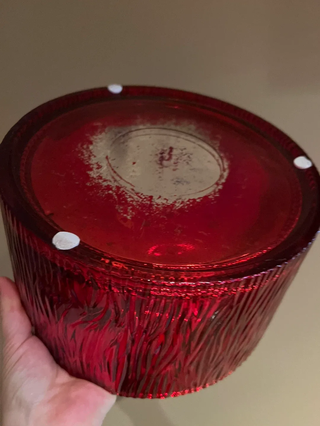 Red Glass Vase Christmas bowl image indicator(4)