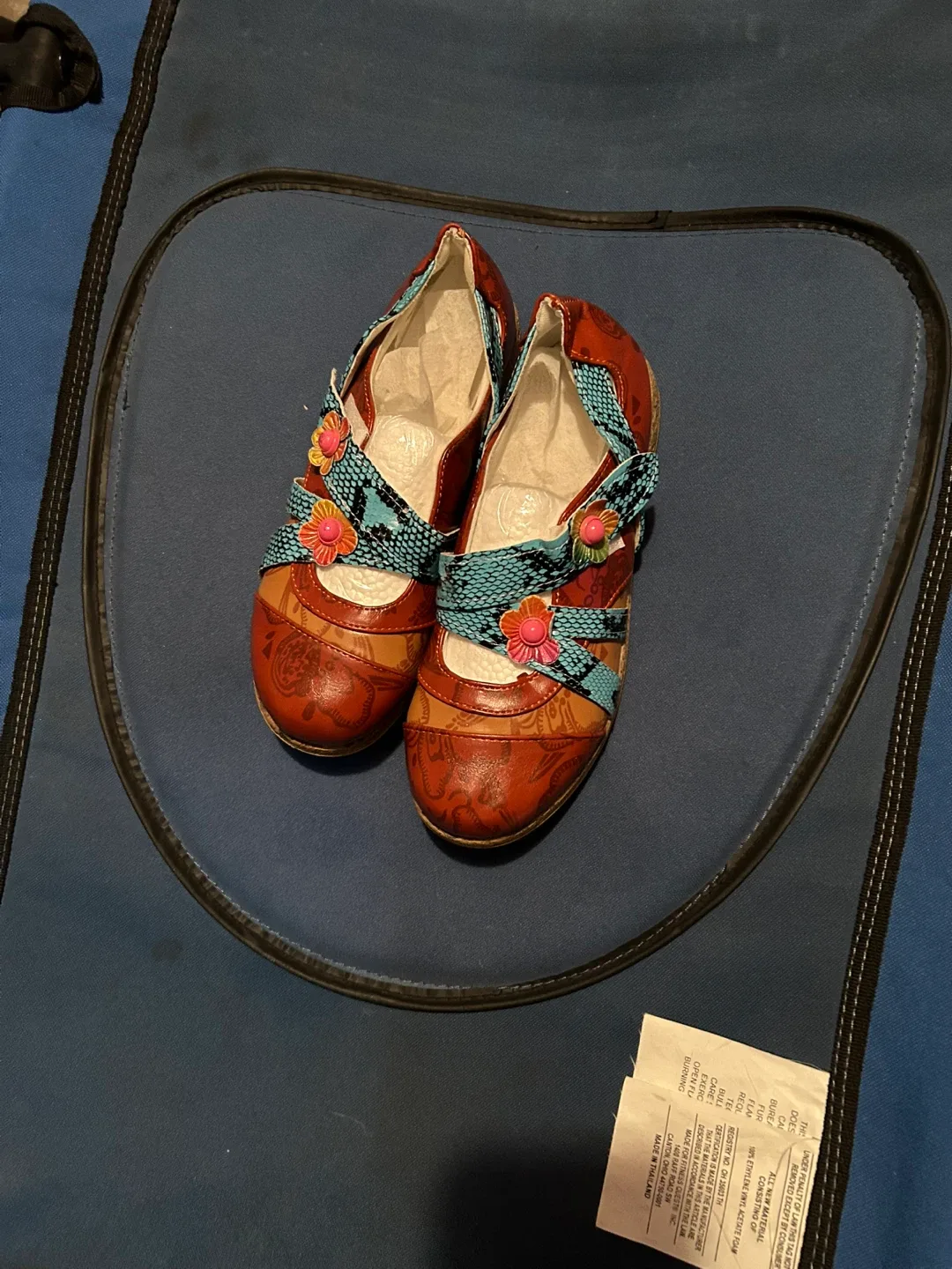 Spring Step Red Floral Shoes