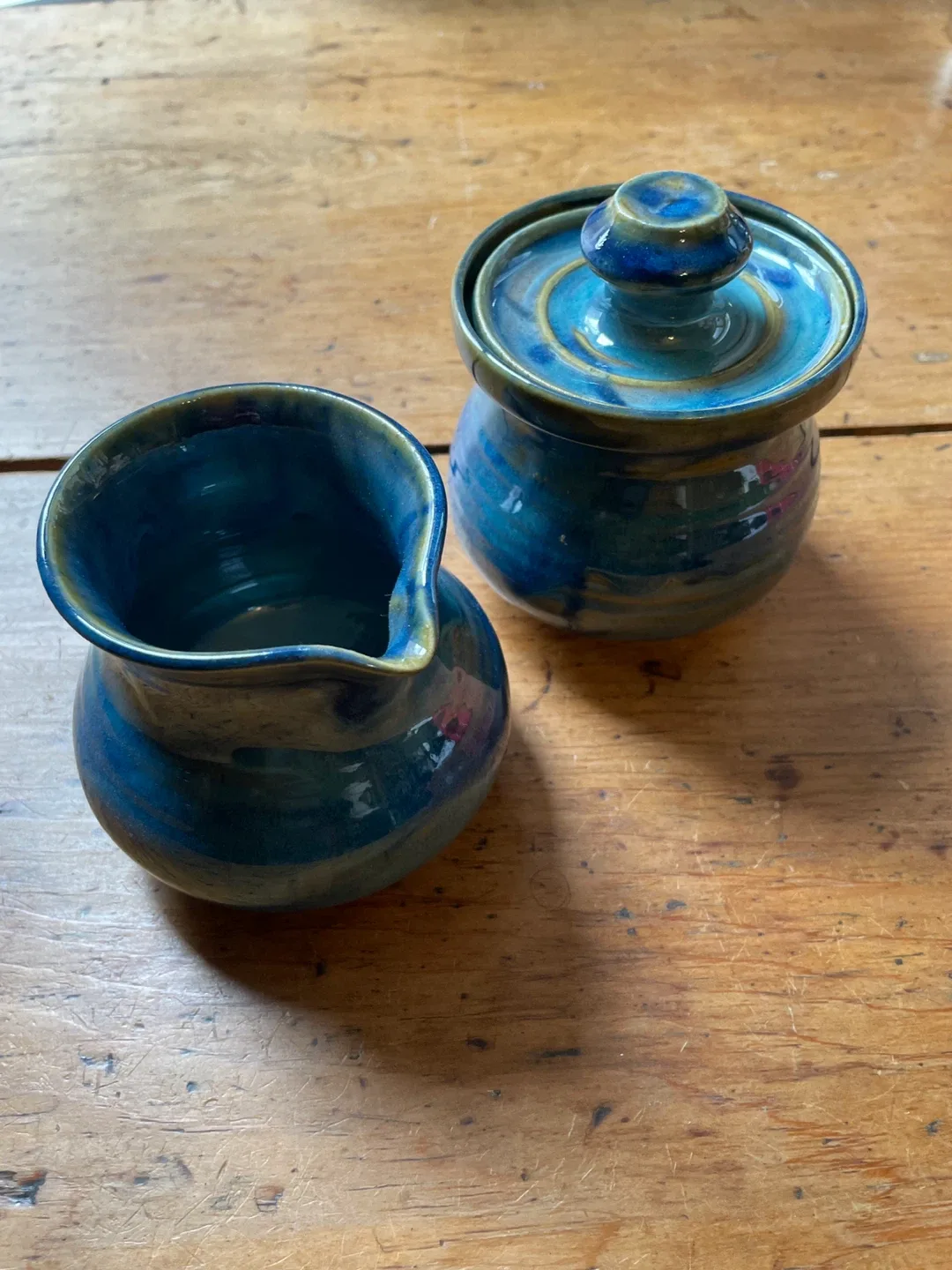 Vintage Muskoka Bay Pottery Creamer and Sugar Bowl Set