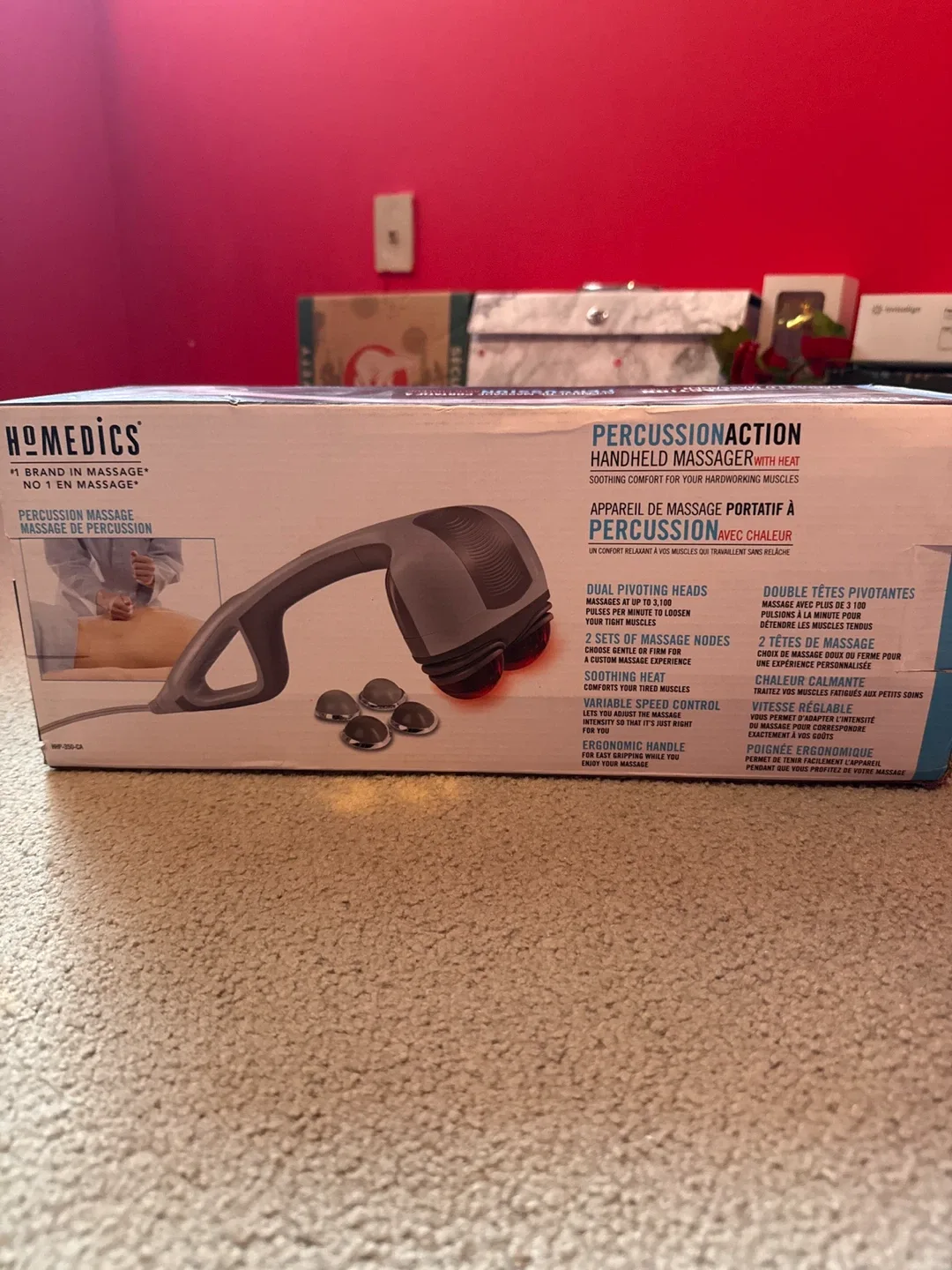 HoMedics Percussion Action Handheld Massager w/ Heat image indicator(2)
