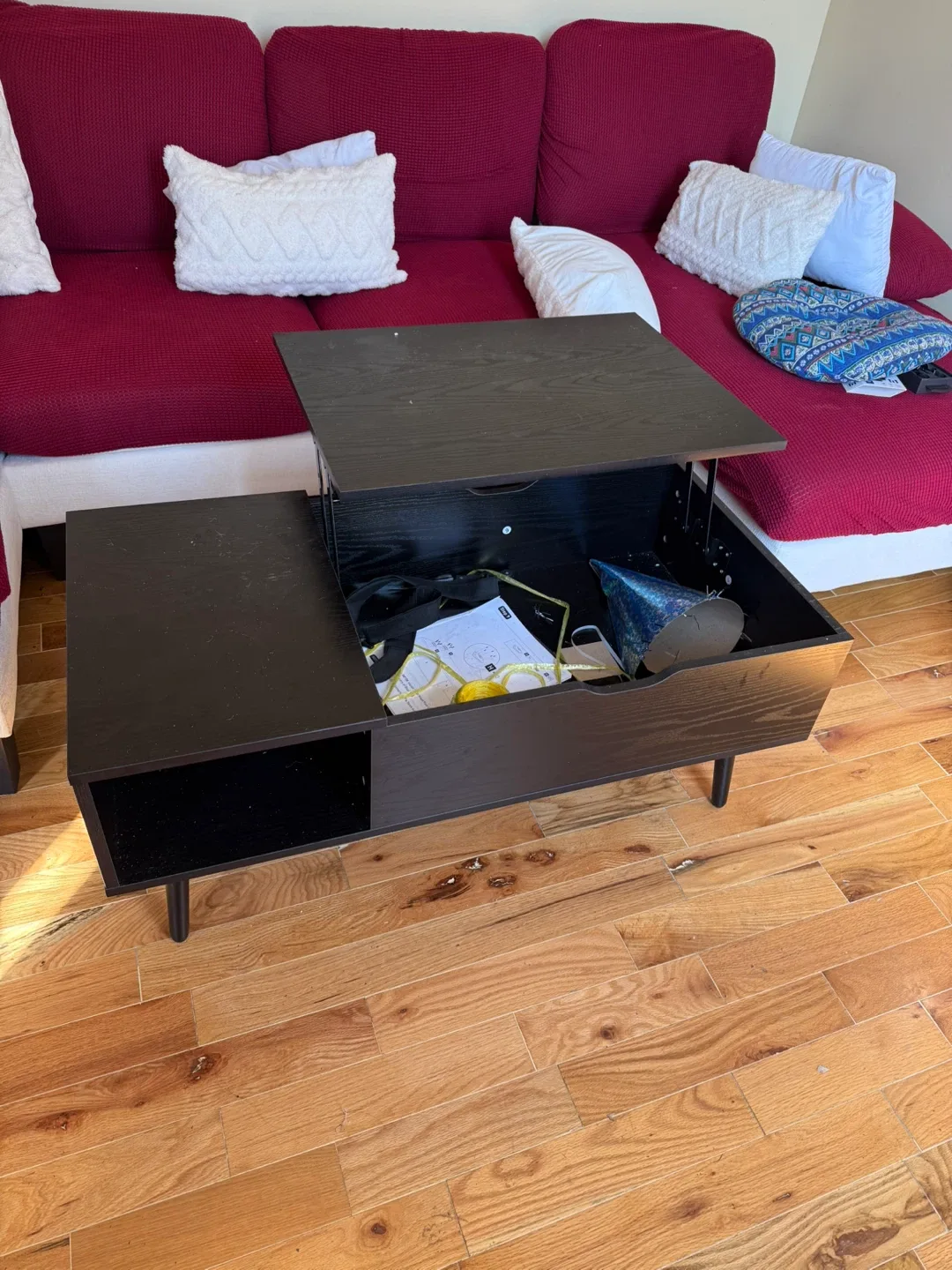 Black Lift-Top Coffee Table