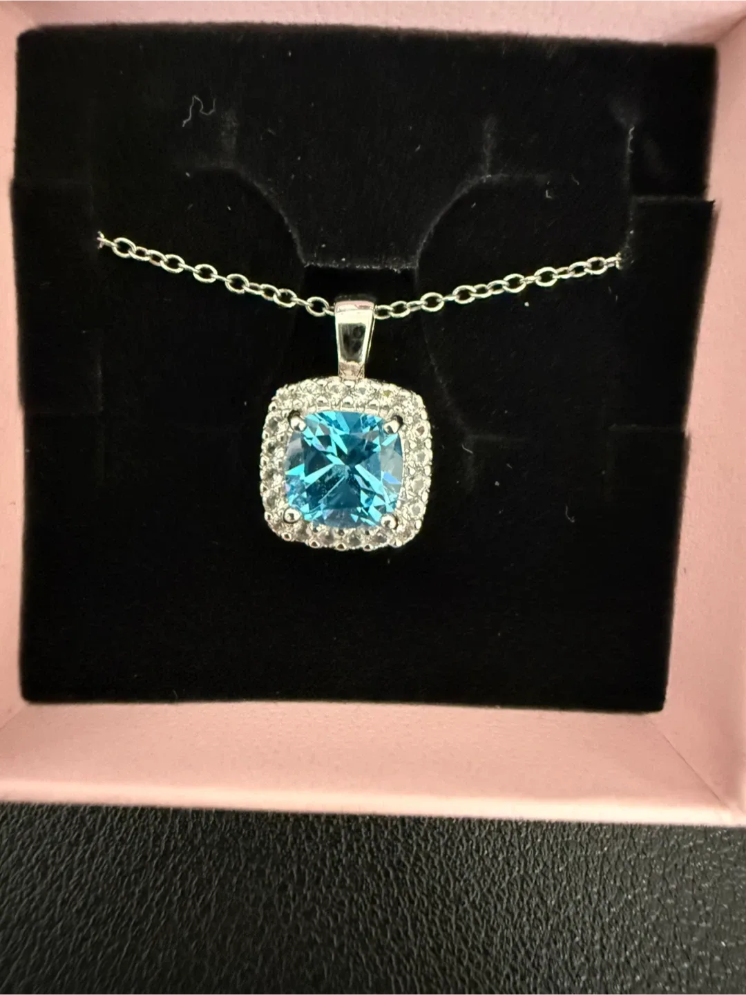 Blue Stone Pendant Necklace