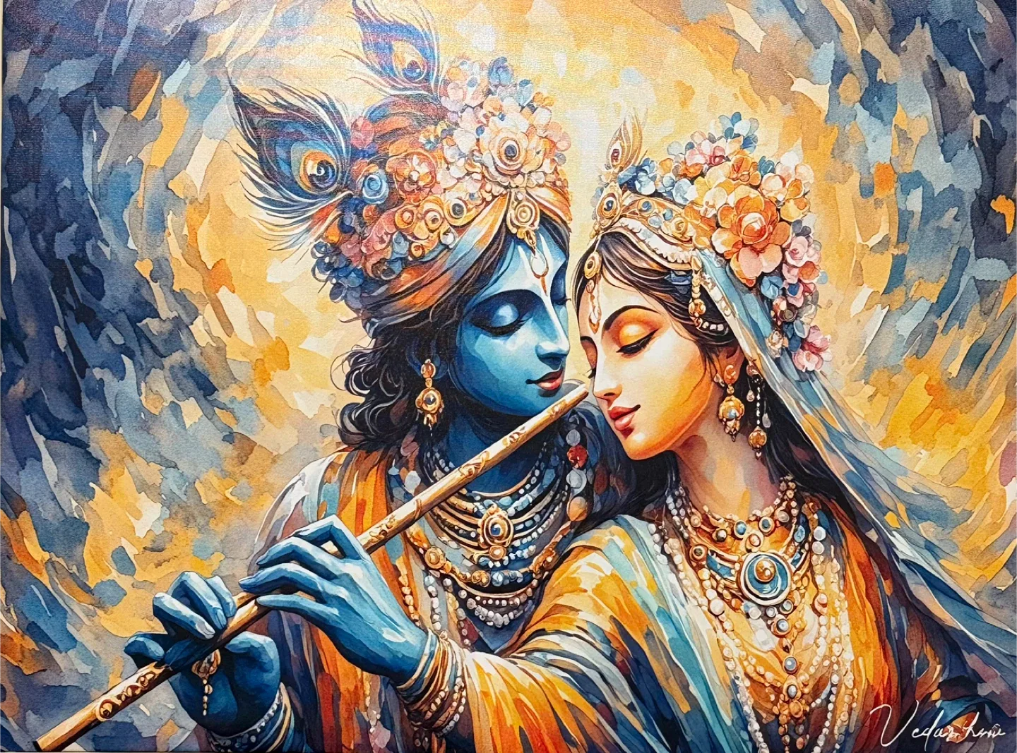 Radha Krishna painting