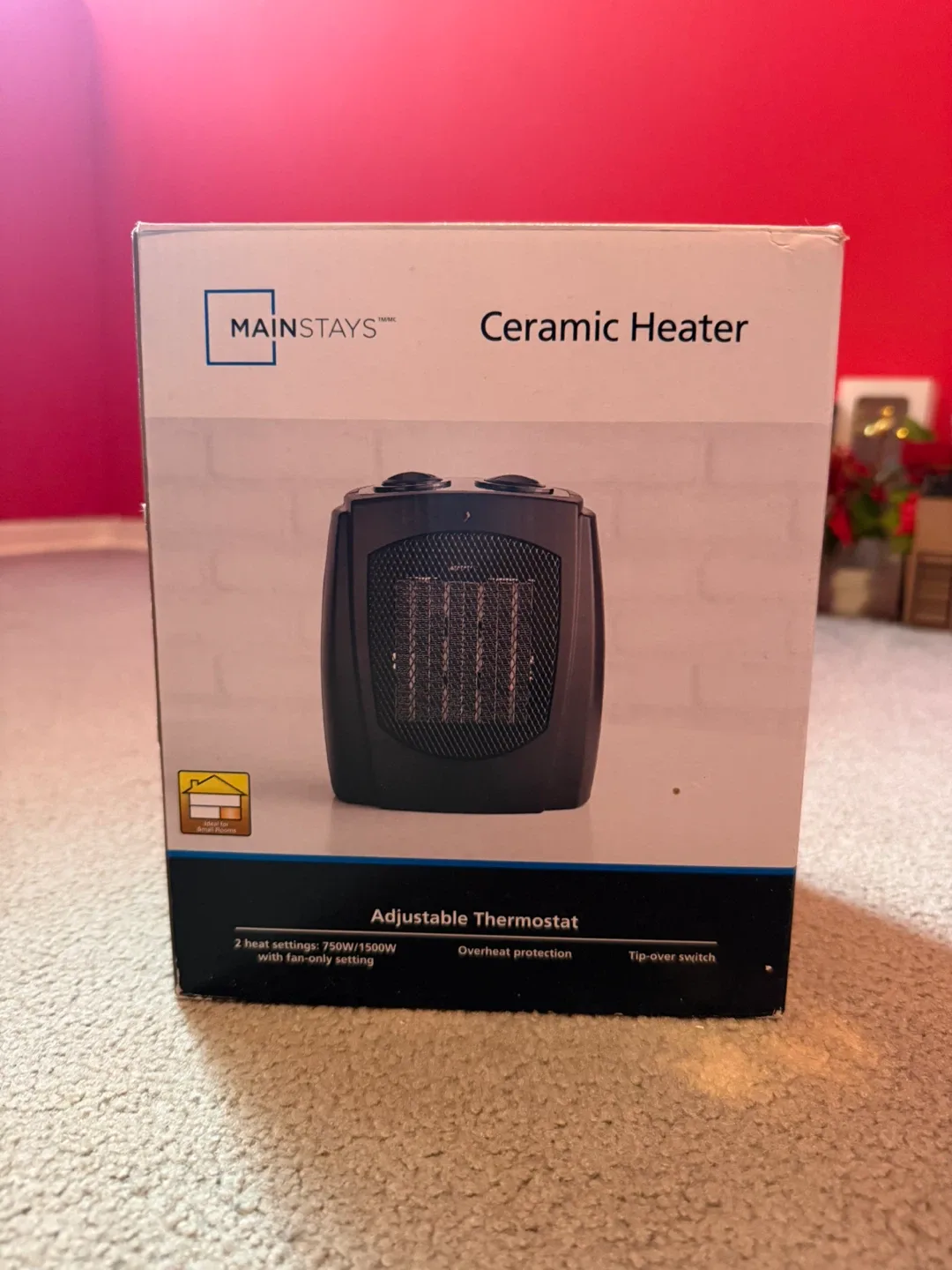 Mainstays Ceramic Heater w/ Adjustable Thermostat