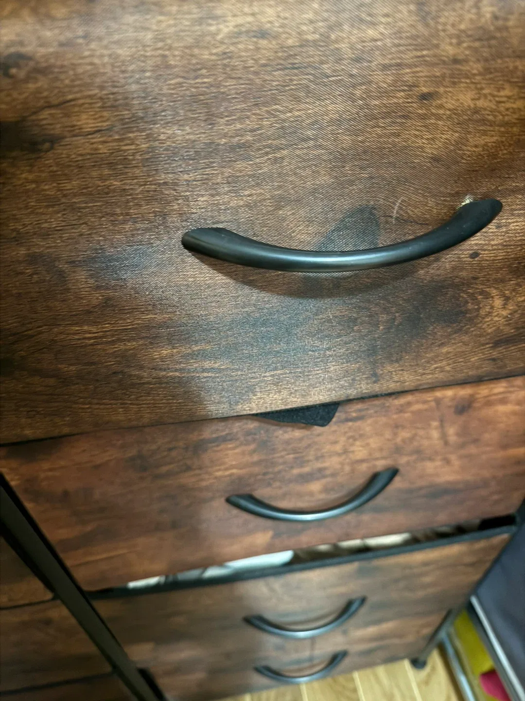 Wooden Dresser with Fabric Drawers