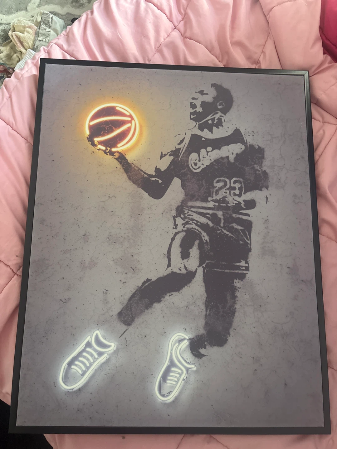 Neon Michael Jordan basketball picture - photo 2