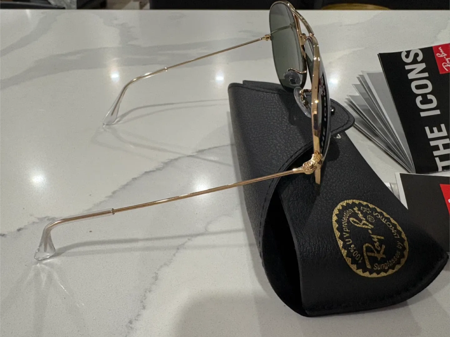 Ray-Ban Aviator Sunglasses - Gold Frame #cleanout image indicator(4)