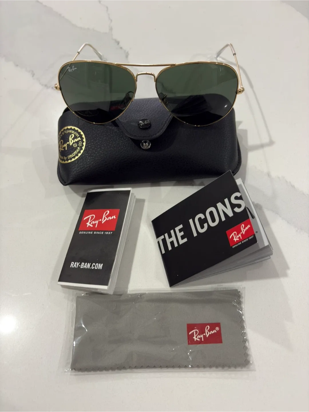 Ray-Ban Aviator Sunglasses - Gold Frame #cleanout image indicator(7)