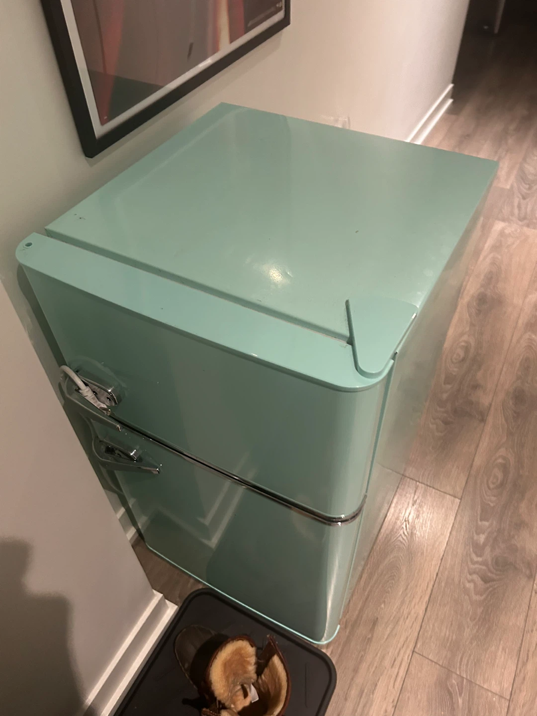 Retro Mini Fridge - Mint Green
