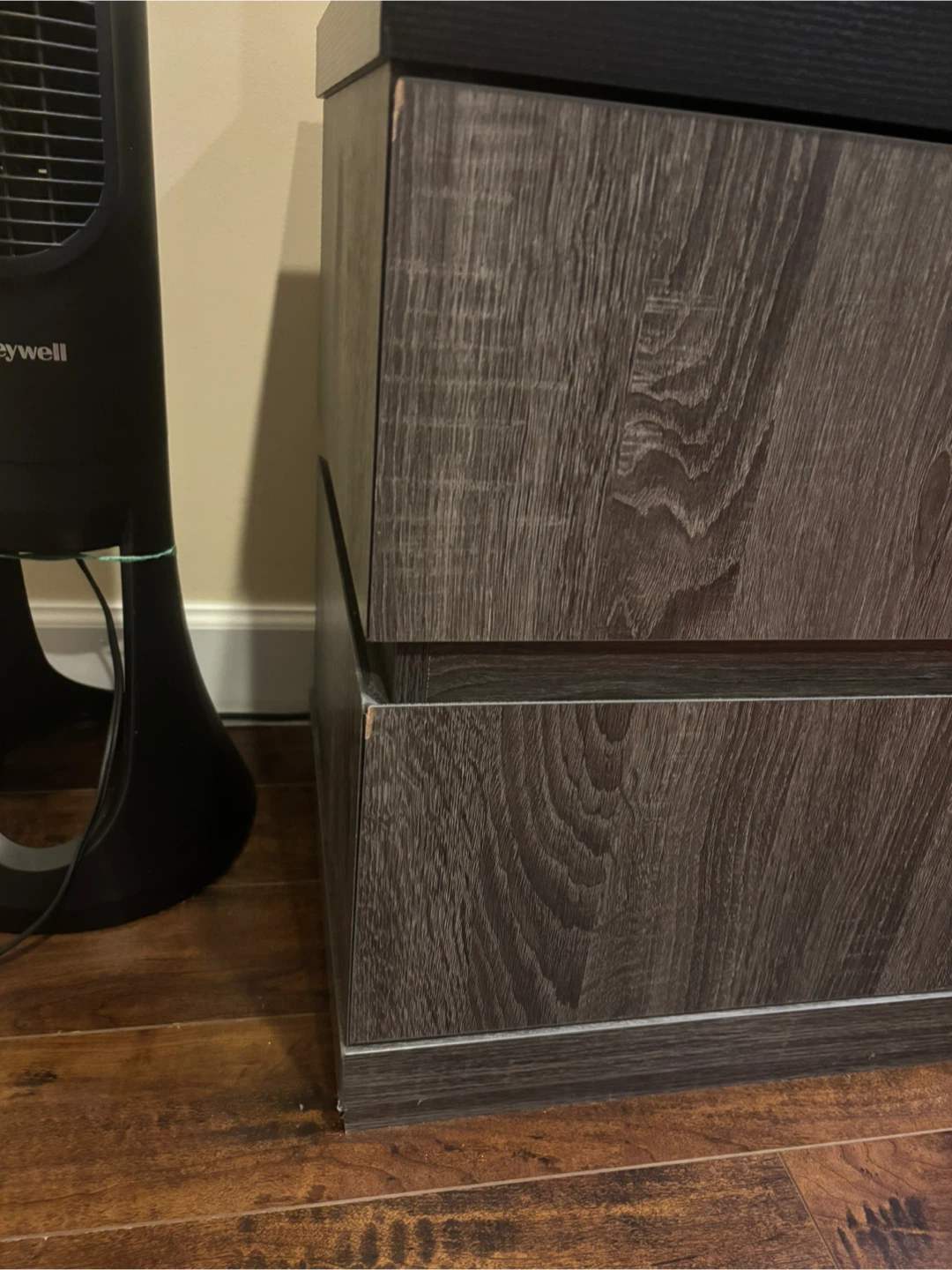 TV Stand with Drawers - Dark Wood Finish - photo 3
