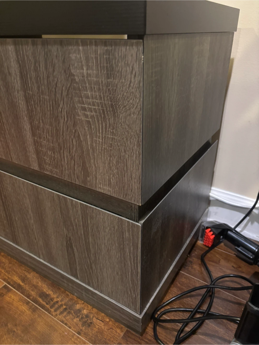 TV Stand with Drawers - Dark Wood Finish - photo 4