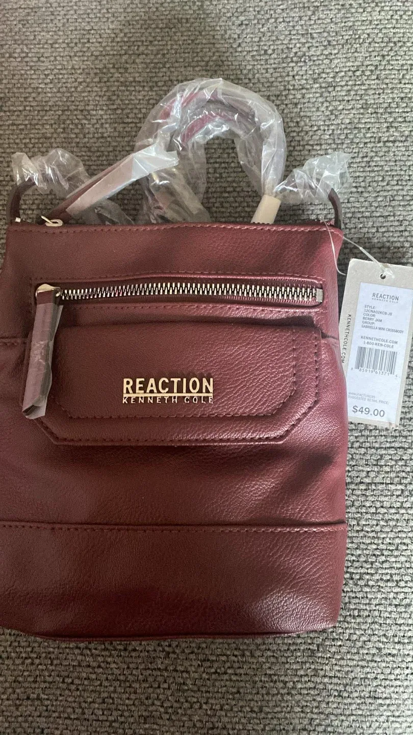 New Reaction Kenneth Cole Gabriella Mini Crossbody - Berry Jam