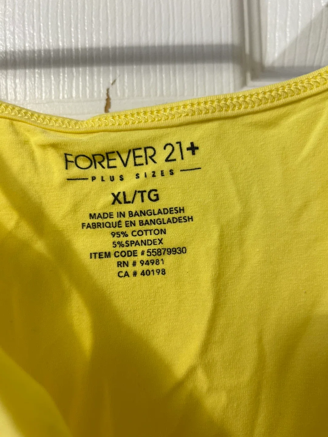 Forever 21+ Yellow Tank Top - Size XL