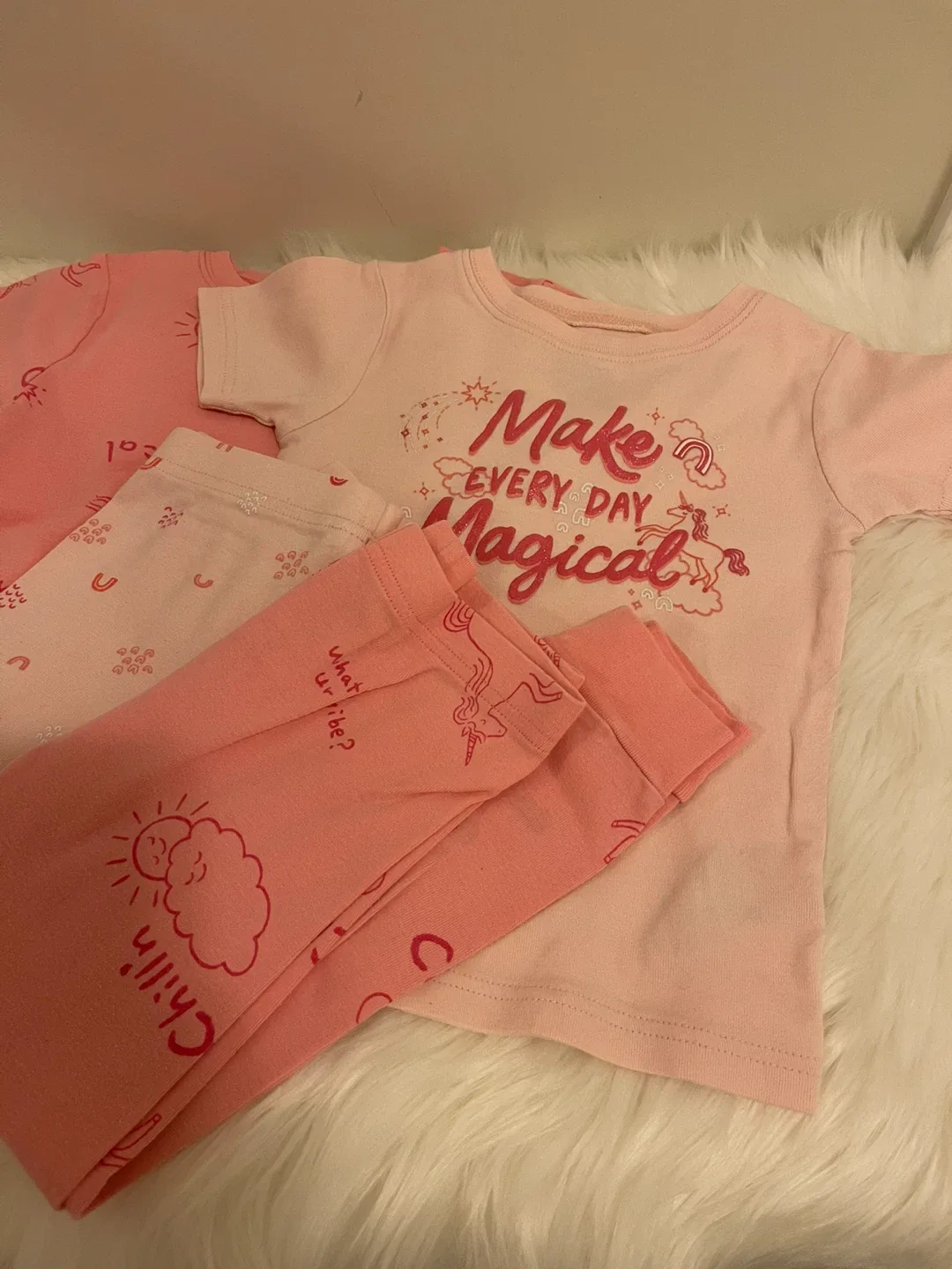 Carters Pink 'Make Everyday Magical' Pajama Set image indicator(4)