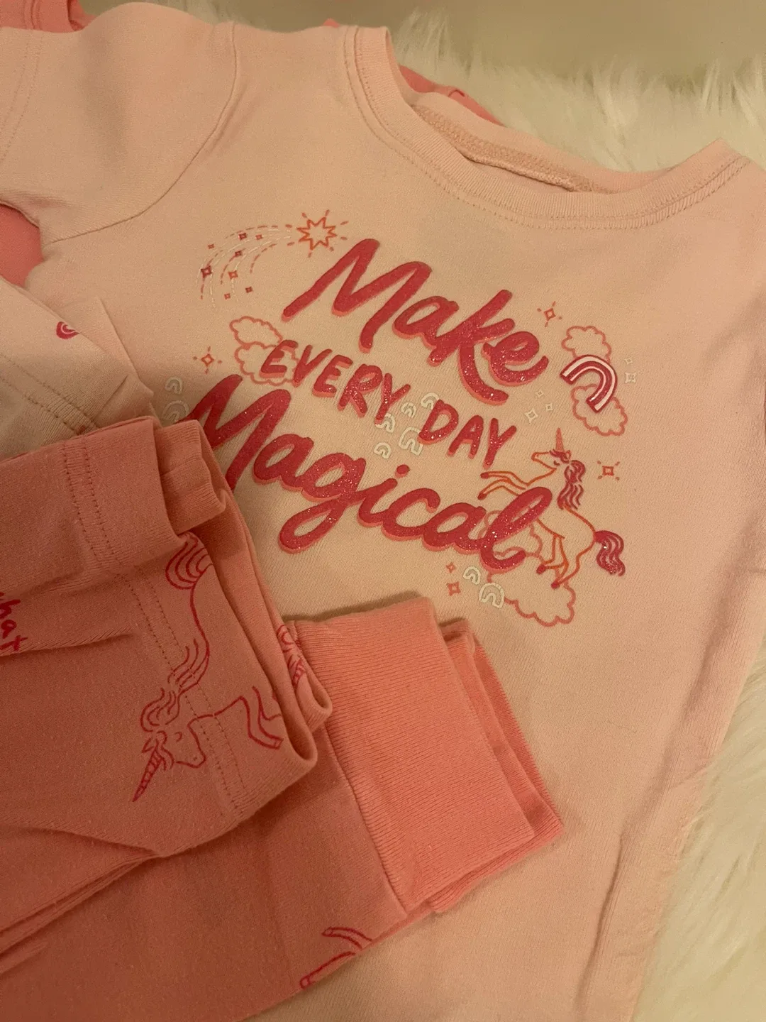 Carters Pink 'Make Everyday Magical' Pajama Set image indicator(2)