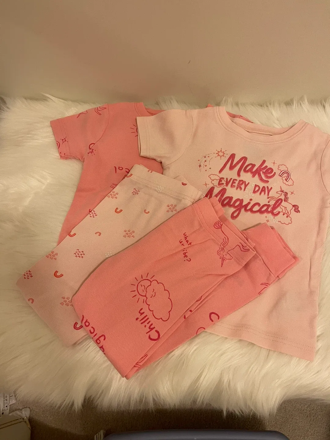 Carters Pink 'Make Everyday Magical' Pajama Set