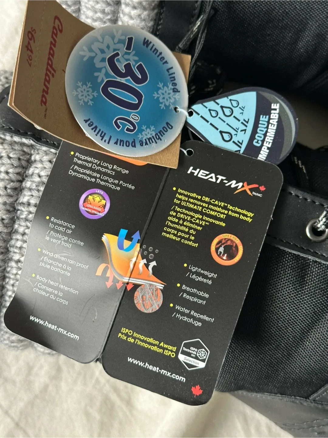 NEW! Heat-MX Black Winter Boots Size 8 image indicator(7)