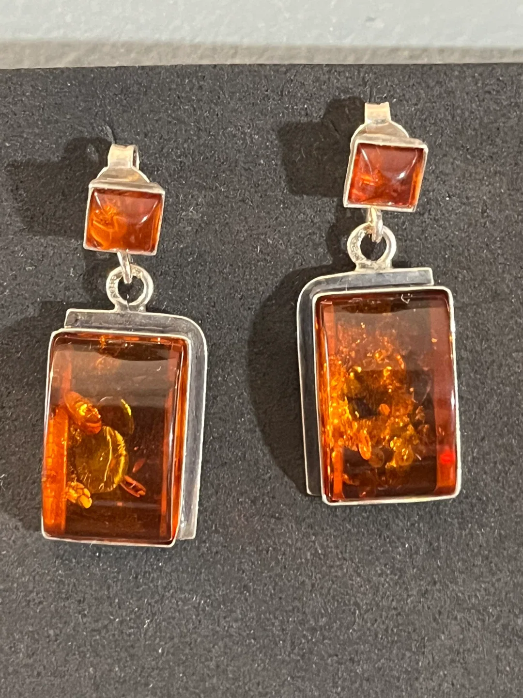 Amber Drop Earrings