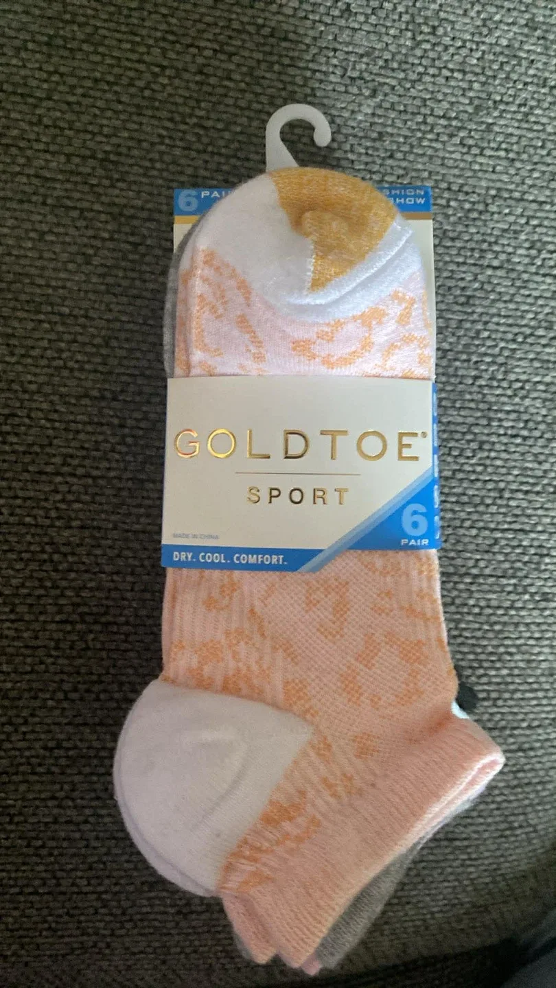 GOLDTOE Sport Socks - 6 Pairs, Size 4-10