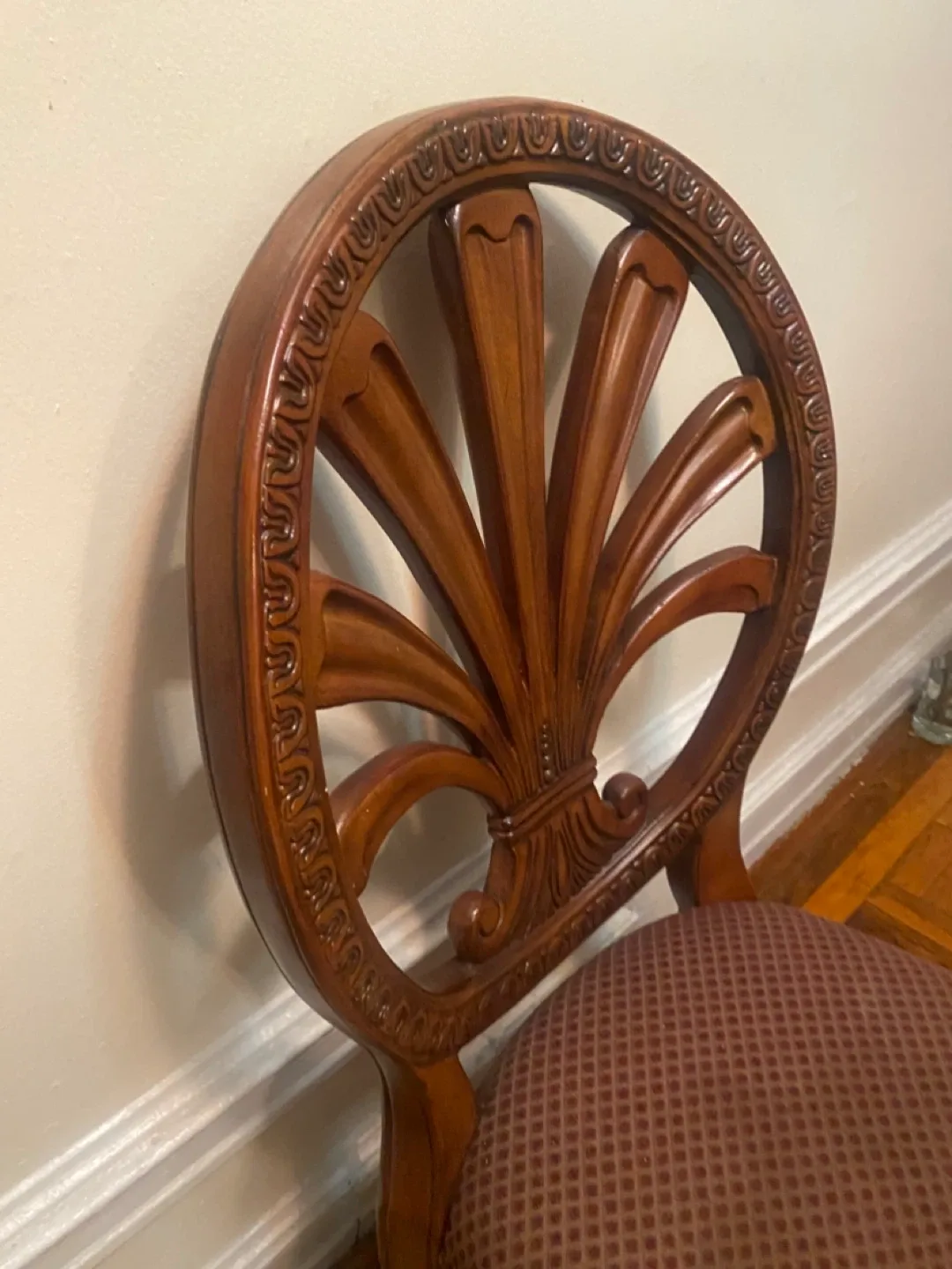 Vintage Brown Wooden  2 Chair image indicator(4)
