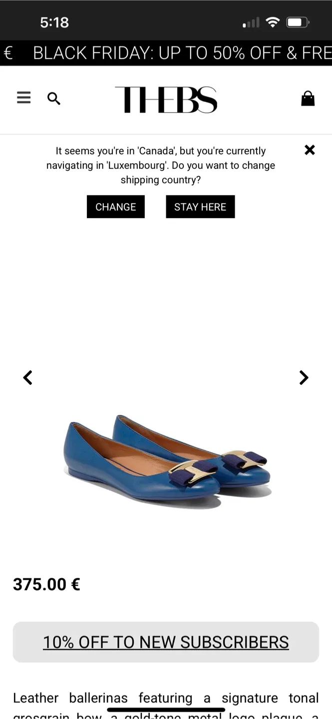 Salvatore Ferragamo Leather Ballerinas - Blue image indicator(3)